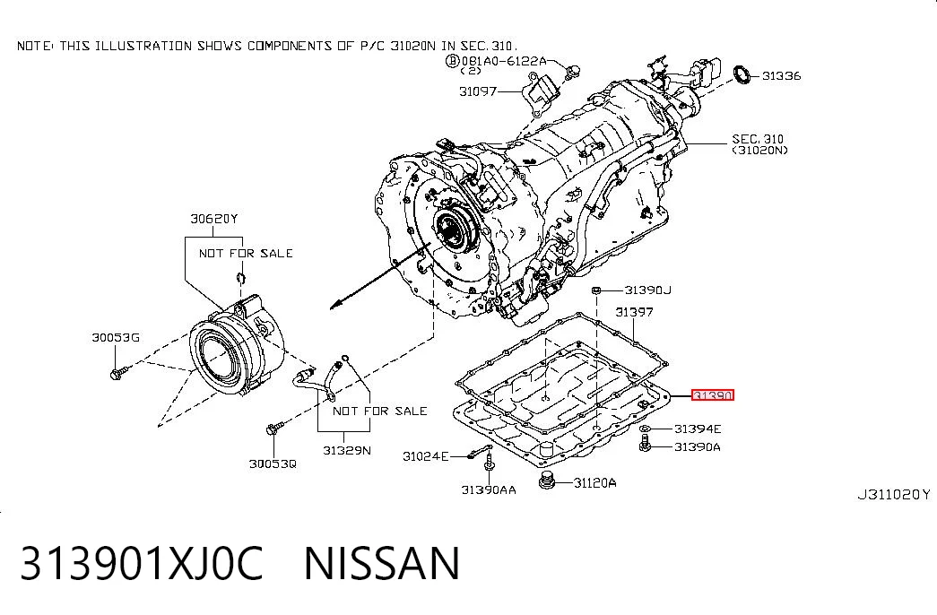 313901XJ0C Nissan/Infiniti Піддон АКПП