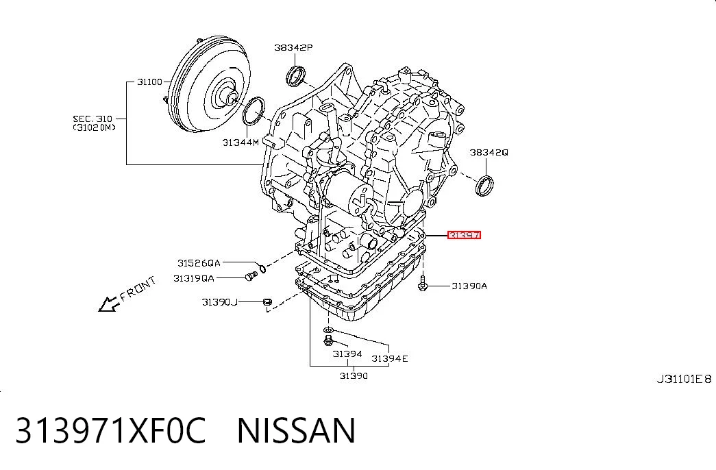 Прокладка масляного насосу АКПП ST313971XF0C SAT