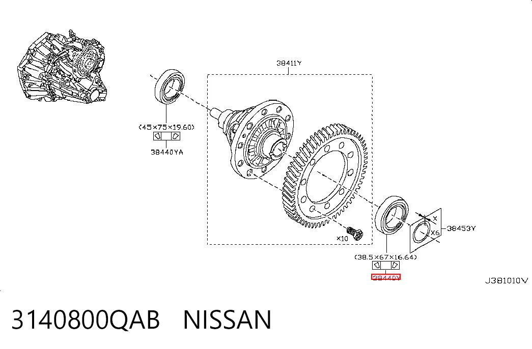 3140800QAB Nissan/Infiniti