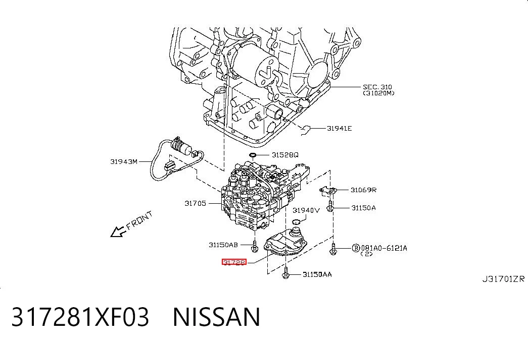 317281XF03 Nissan/Infiniti Масло в коробку автомат