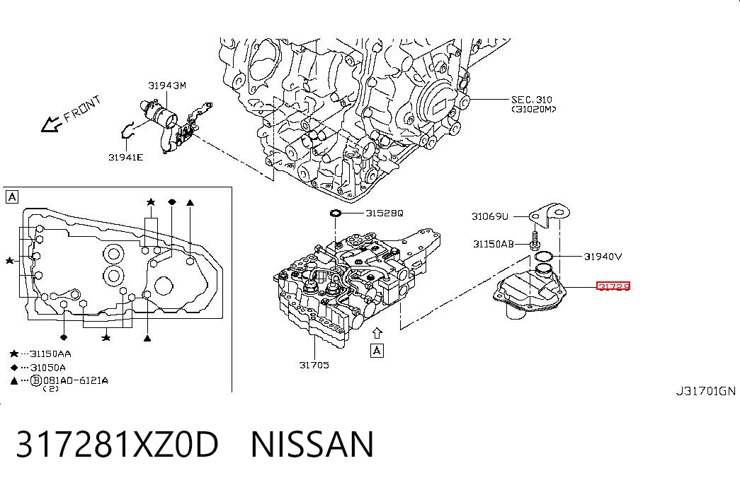 317281XZ0D Nissan/Infiniti Масло в коробку автомат