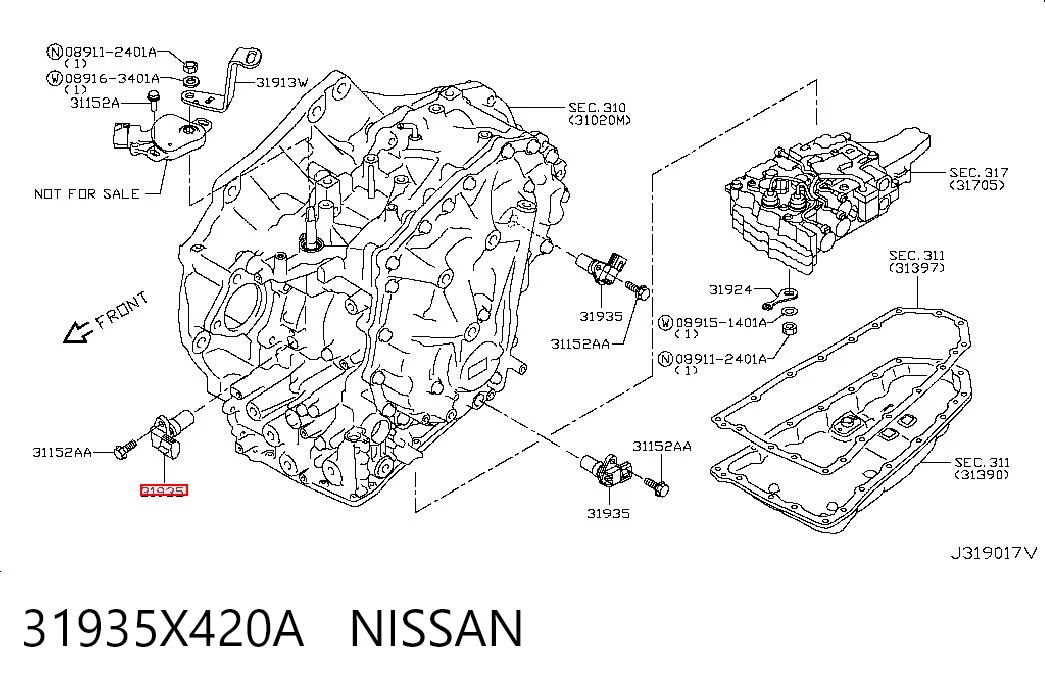 31935X420A Nissan/Infiniti Датчик швидкості спідометра