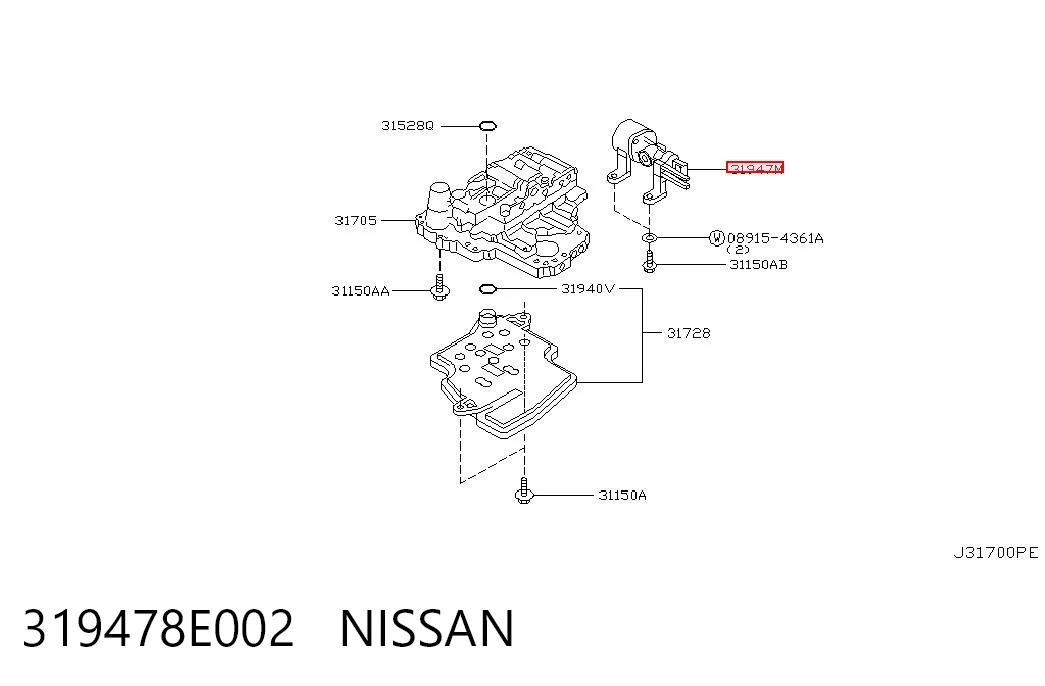 319478E002 Nissan/Infiniti Сервопривід керування АКПП, кроковий двигун