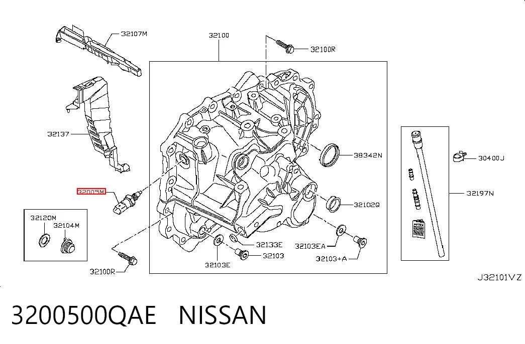 3200500QAE Nissan/Infiniti Датчик включення ліхтарів заднього ходу