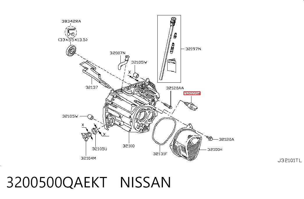3200500QAEKT Nissan/Infiniti Датчик включення ліхтарів заднього ходу