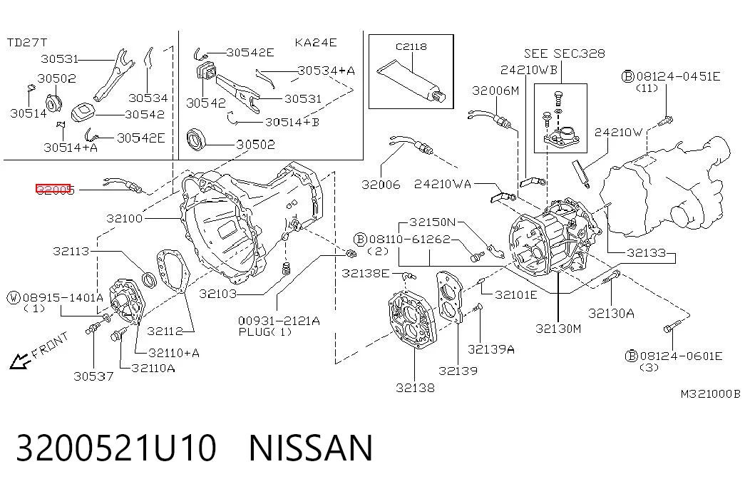 Датчик включення ліхтарів заднього ходу на Nissan Serena  C23