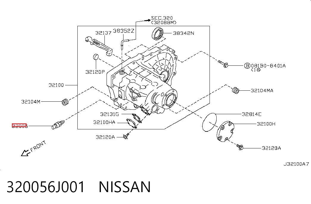 320056J001 Nissan/Infiniti Датчик включення ліхтарів заднього ходу