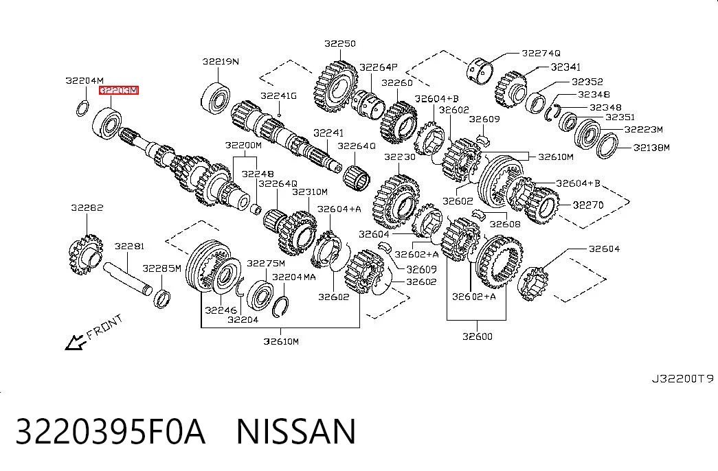 Підшипник головного вала МКПП на Nissan Primera  P12