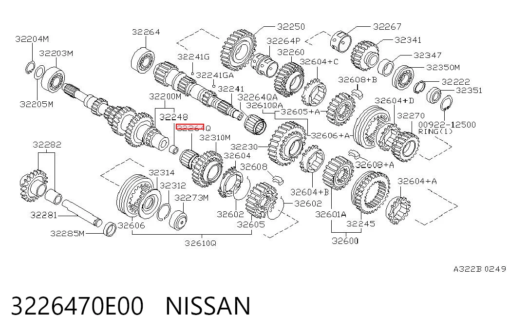 Підшипник КПП на Nissan Primera  P12