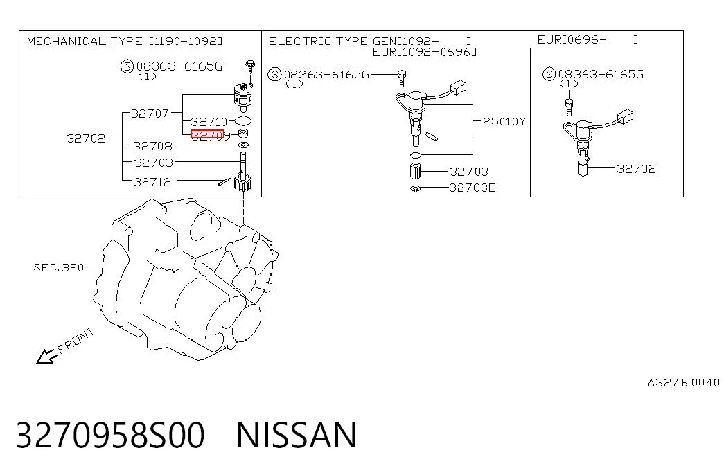 3270958S00 Nissan/Infiniti