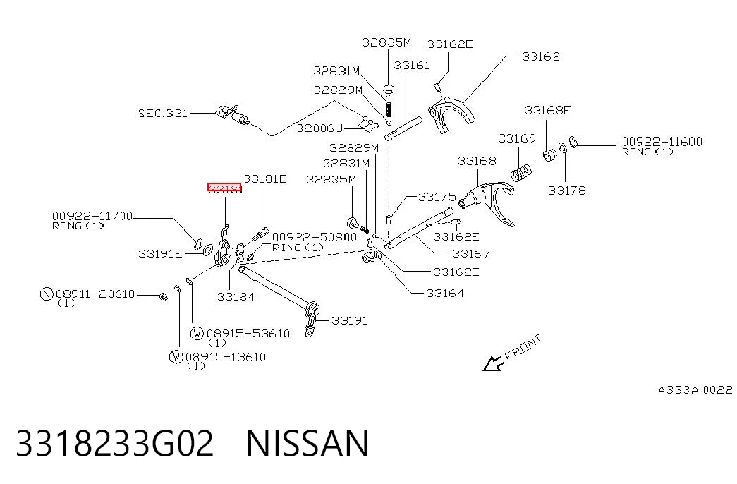 3318233G02 Nissan/Infiniti