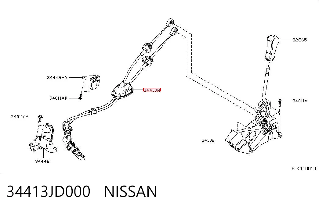  Трос перемикання передач Nissan Qashqai 
