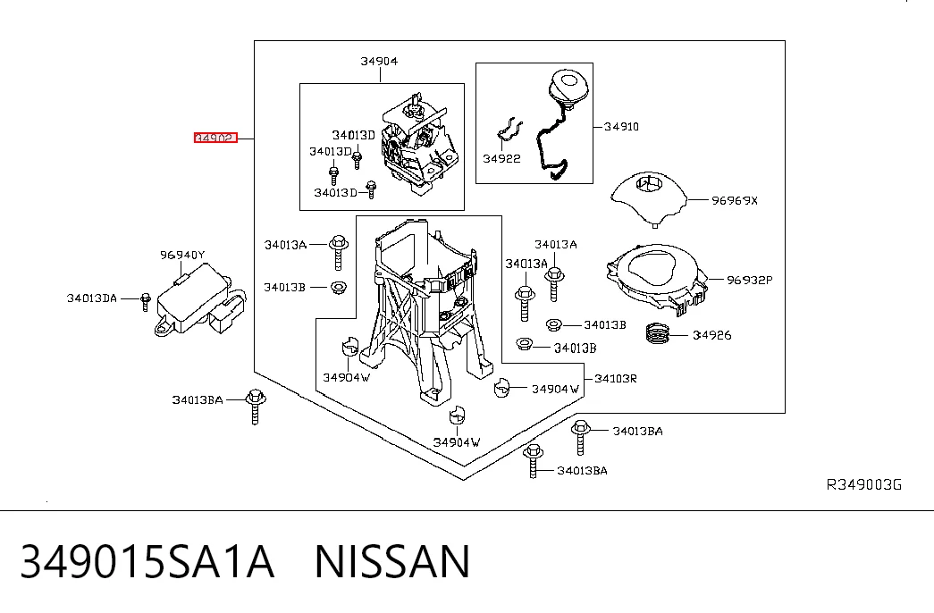 Механізм перемикання передач Nissan LEAF I хетчбек (ZE0U) (2012 - 2017) ціна, від 15.65 USD