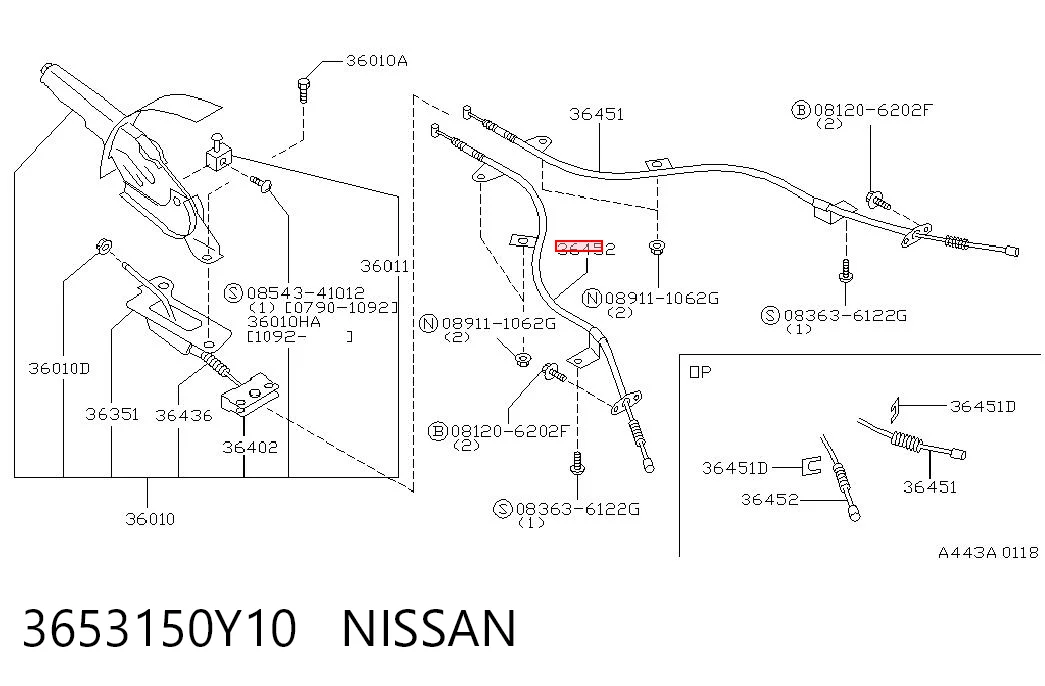 Купити AD280265 Adriauto Трос ручного гальма задній, лівий