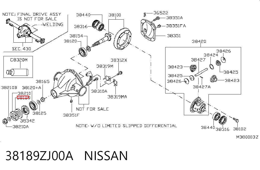 Сальник хвостовика моста заднього  Ford 1C3Z4L616BA