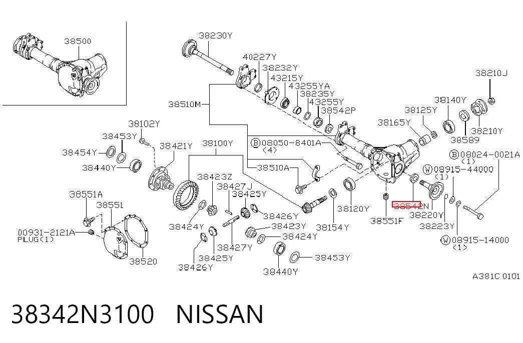 Купити N2156 Musashi Сальник редуктора заднього моста