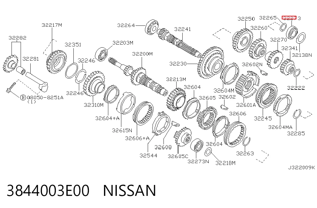 Підшипник головного вала МКПП на Nissan Almera TINO V10