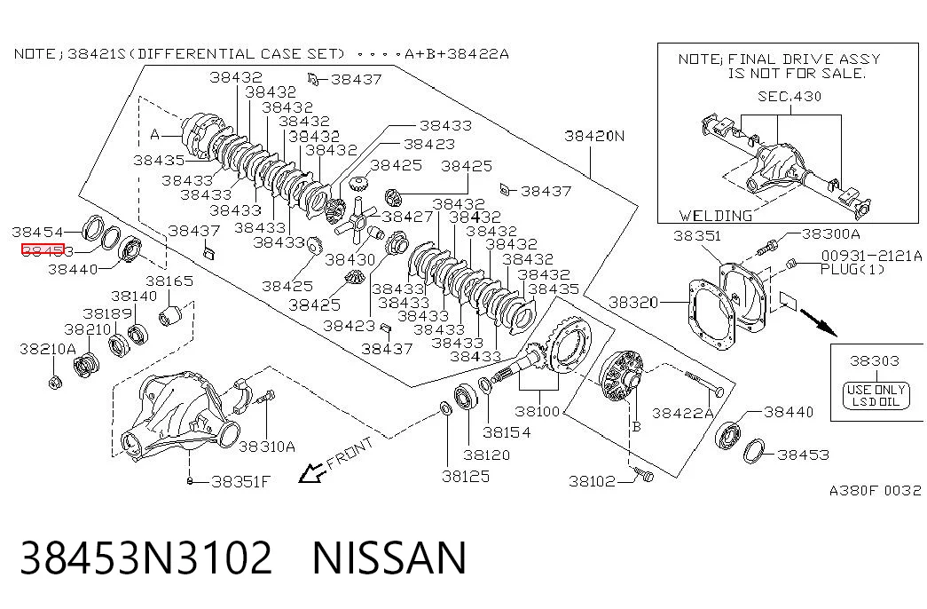 38453N3102 Nissan/Infiniti