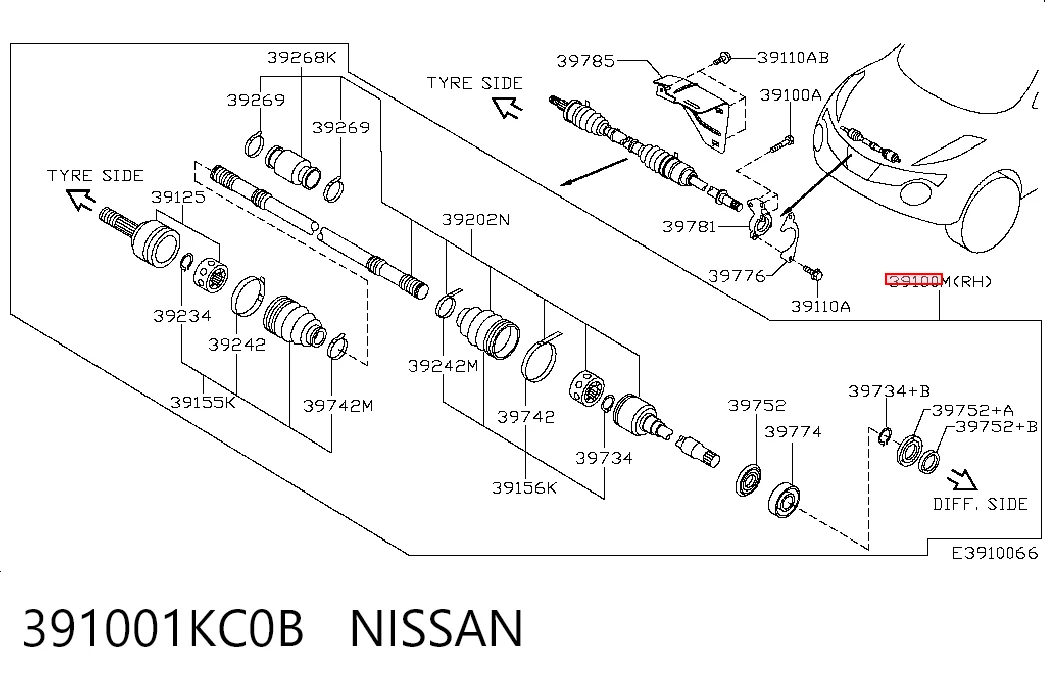 Купити Піввісь права Nissan JUKE NMUK F15E
