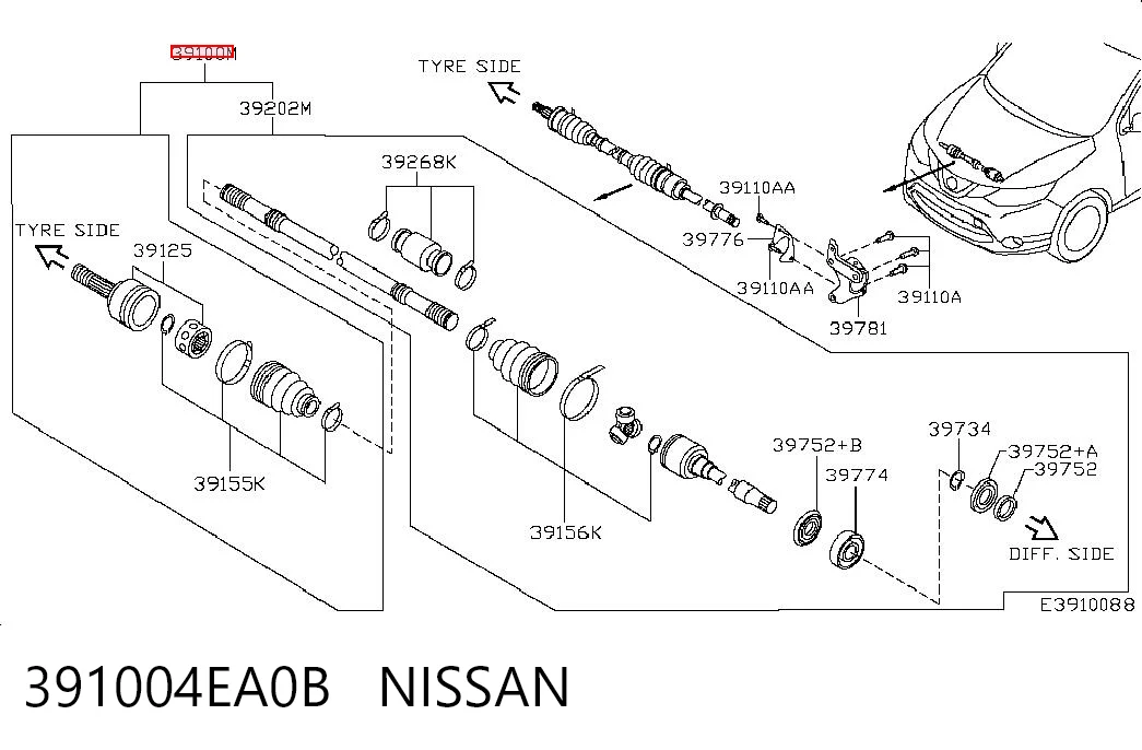Піввісь передня, права GKN-Spidan 0036259 ціна, від 139.94 USD
