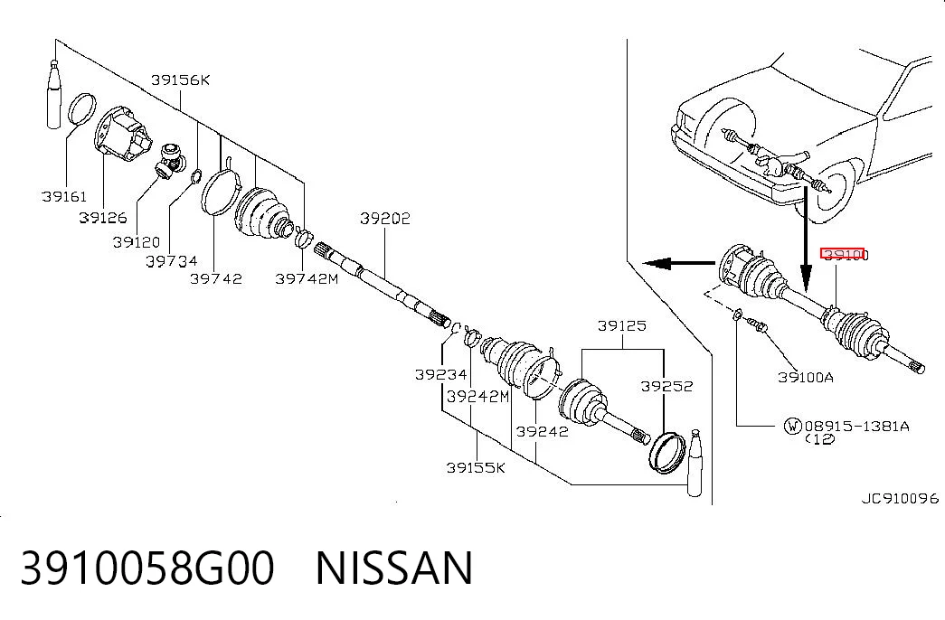 Вісь передня NIPPON MOTORS NI11022 ціна, від 118.54 USD