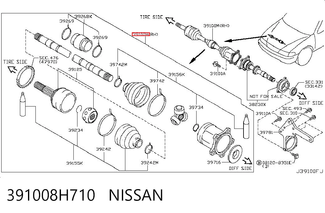 TAN3212 Topsauto Привід передній правий
