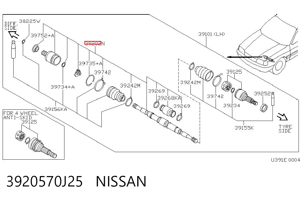 ШРКШ внутрішній, передній, лівий NIPPON MOTORS NI35013 ціна, від 36.60 USD
