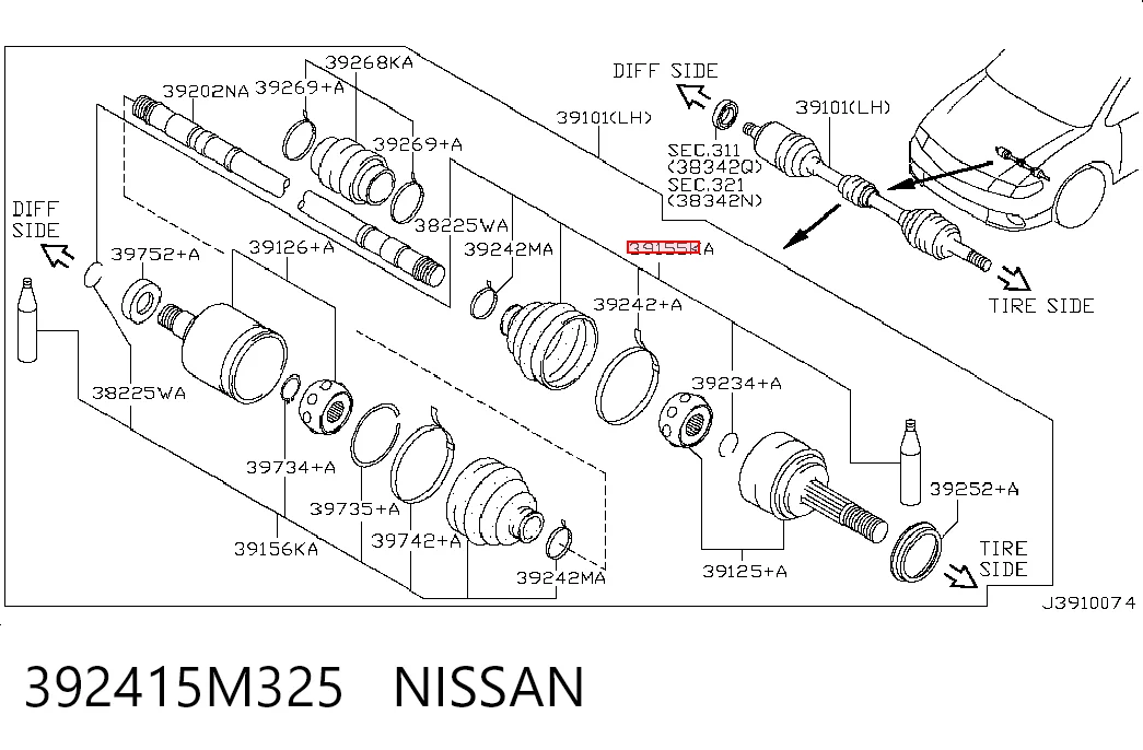 Купити NI0118 DAC Пильник шарніра приводу