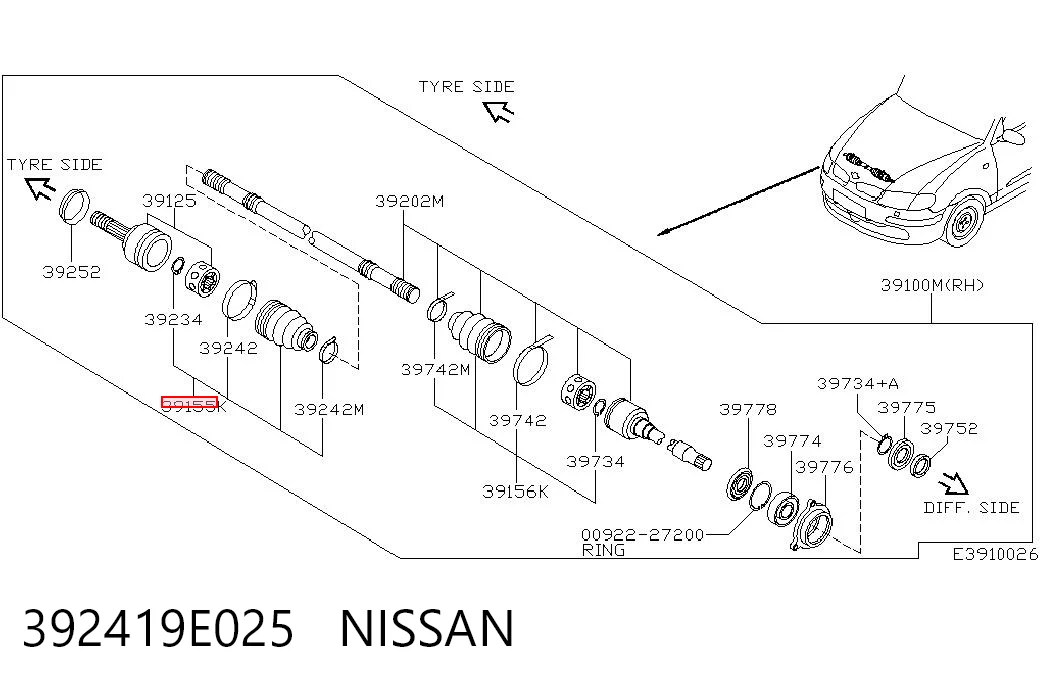 Купити Пильник ШРУСа зовнішній Nissan Almera II N16