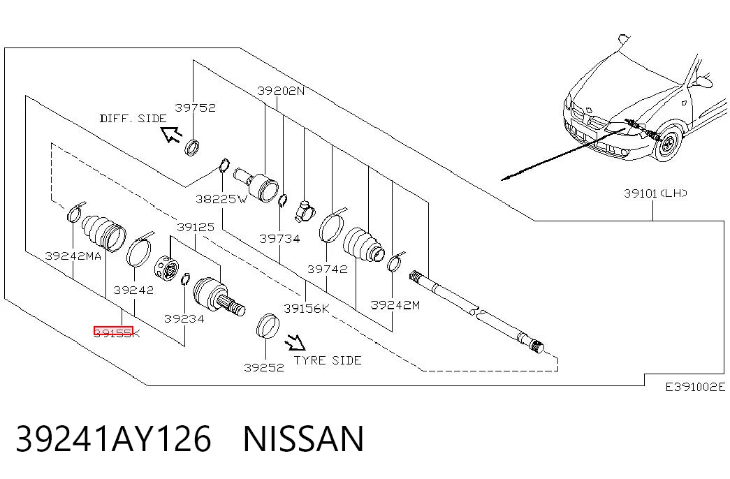 Купити FG4022530 Mazda Пильник шарніра приводу