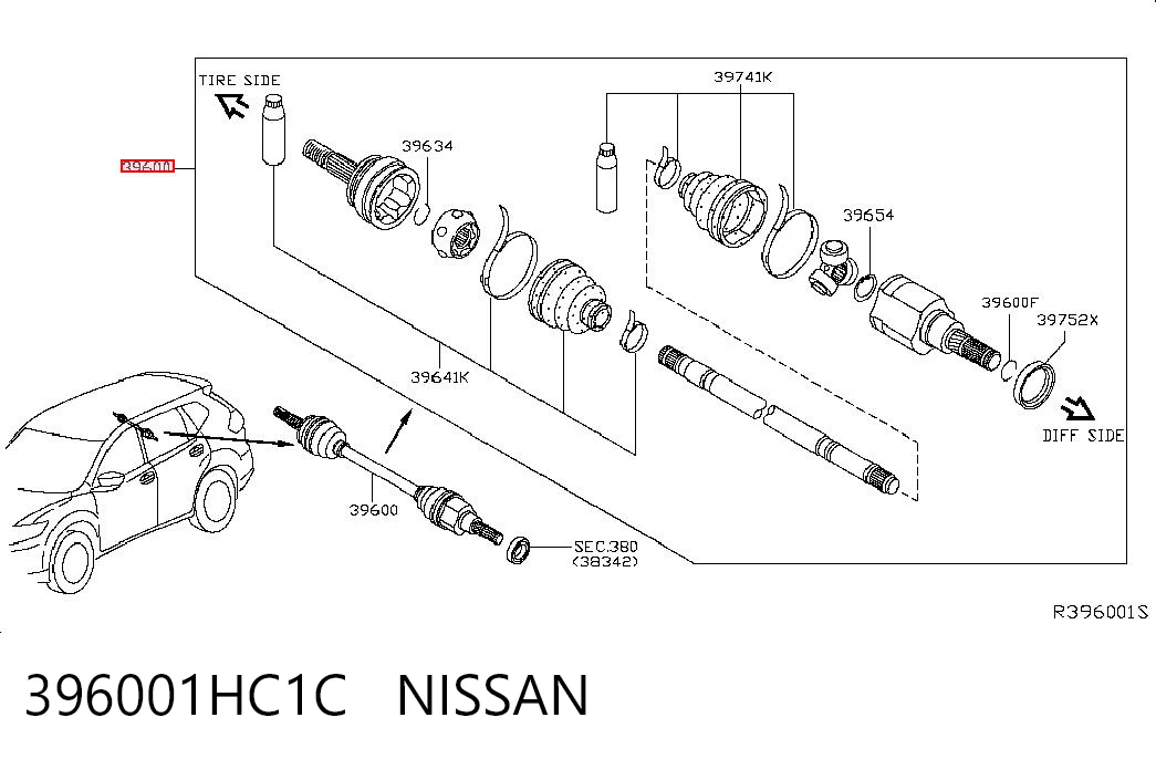 Приводи задніх коліс Nissan Rogue позашляховик (T32U) (2013 - 2020) ціна, від 15.65 USD