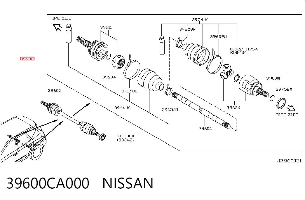 Привід задній на Nissan Murano  Z51