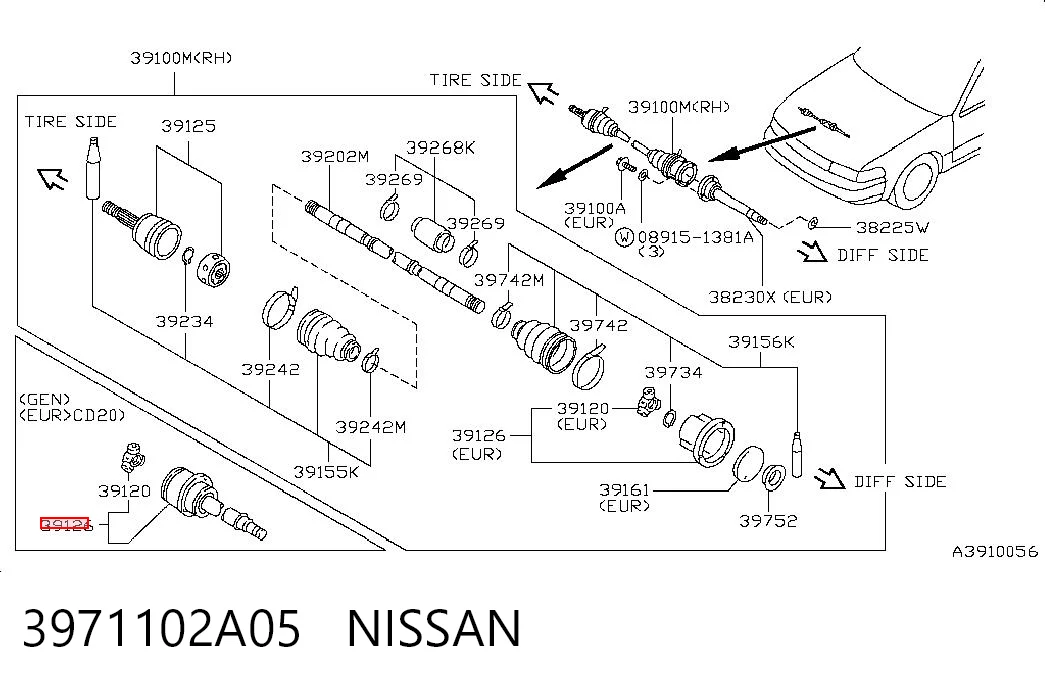Граната внутрішня ліва G71002 Japan Cars