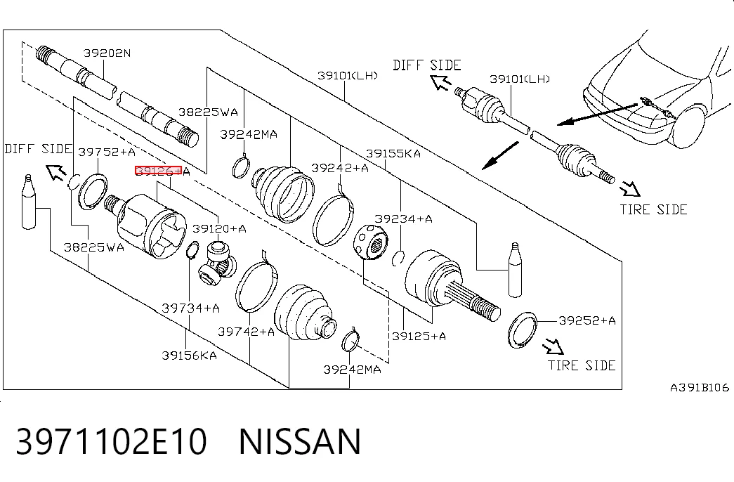 Купити Граната внутрішня ліва Nissan Almera TINO V10