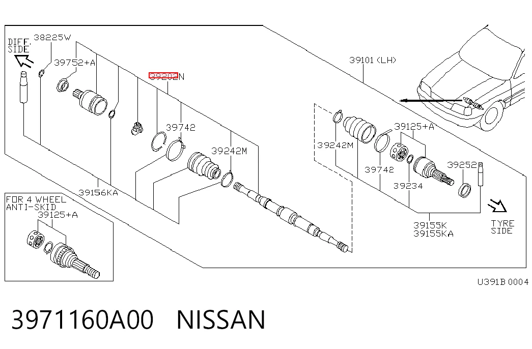 Купити NI35013 NIPPON MOTORS Граната внутрішня, передня, ліва
