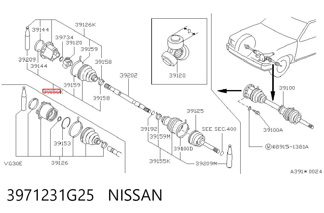 Купити Пильник ШРУСа внутрішній Nissan Terrano II R20