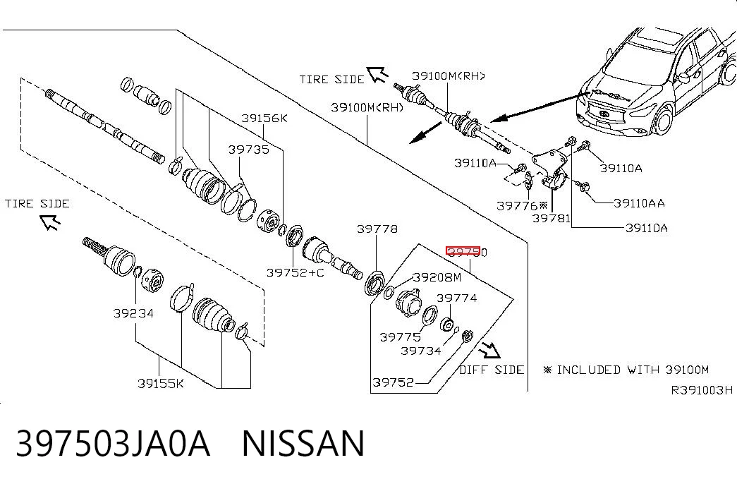 397503JA0A Nissan/Infiniti
