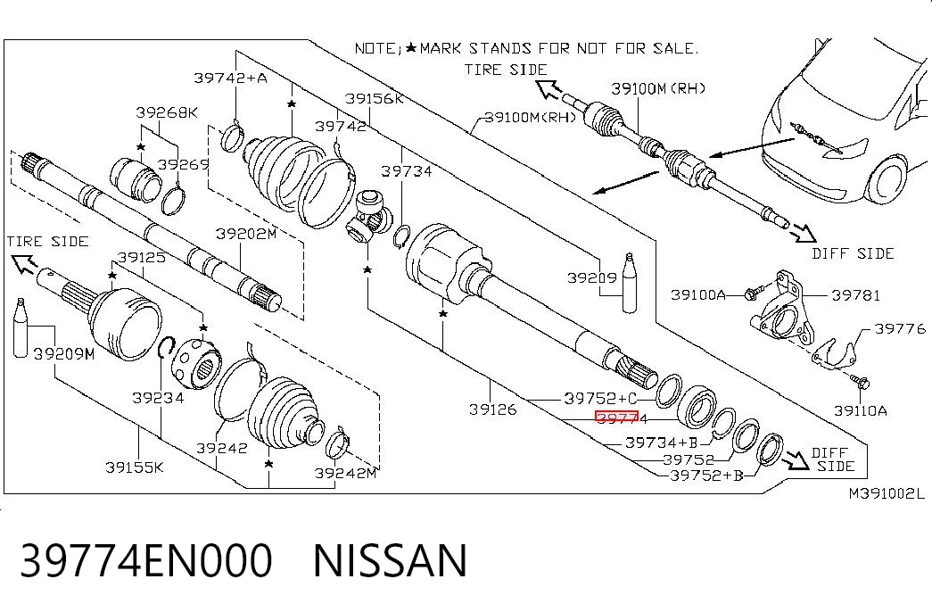 Підвісний підшипник передньої півосі Peugeot/Citroen 95517208