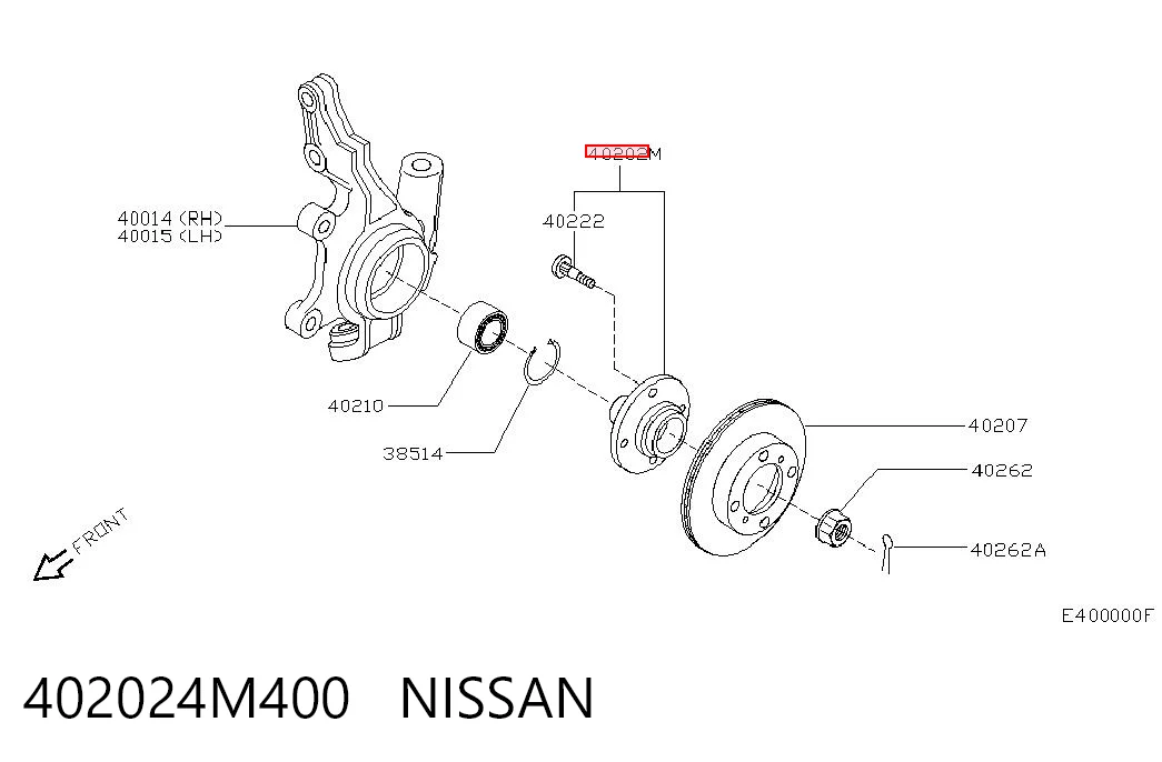  Передня маточина Nissan Almera 2