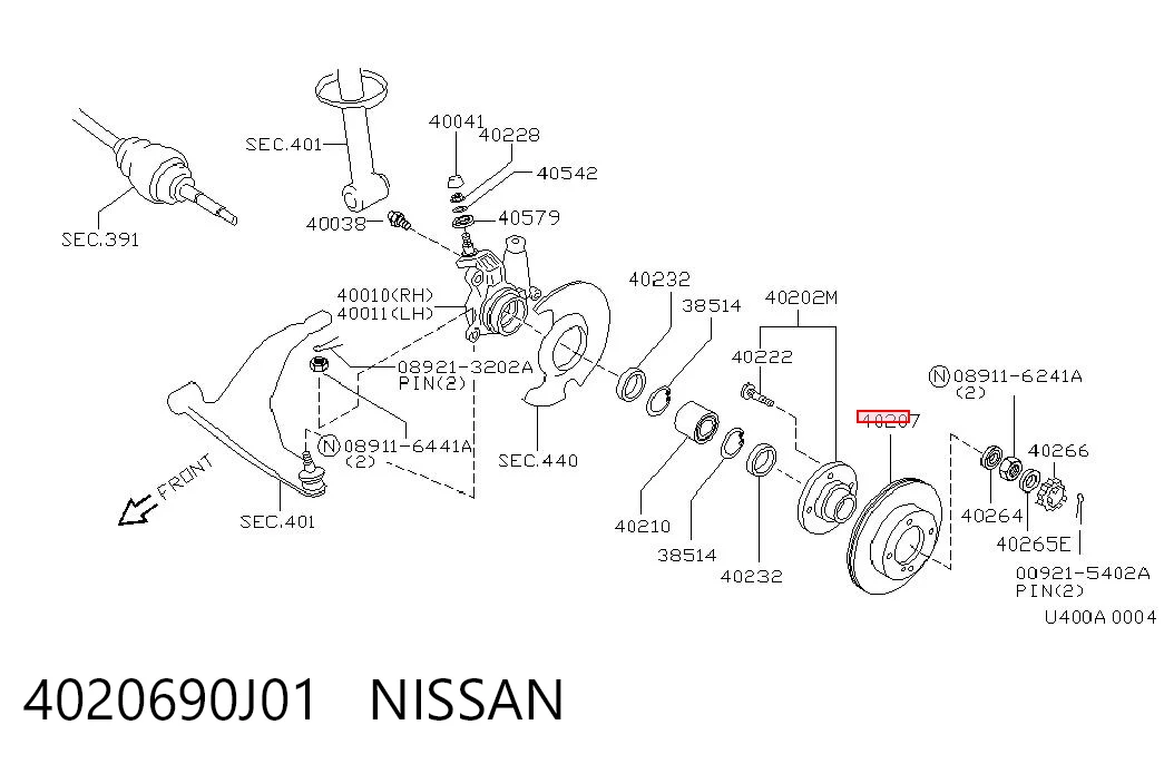 4020690J01 Nissan/Infiniti