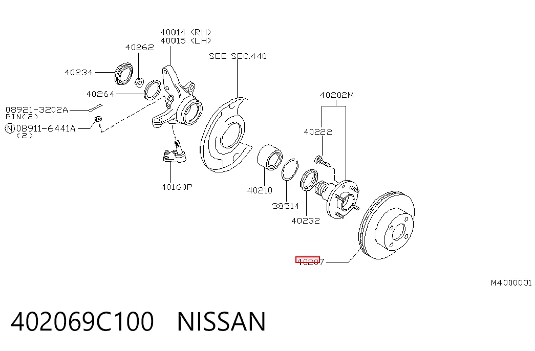 Диск гальмівний передній Nissan Vanette CARGO