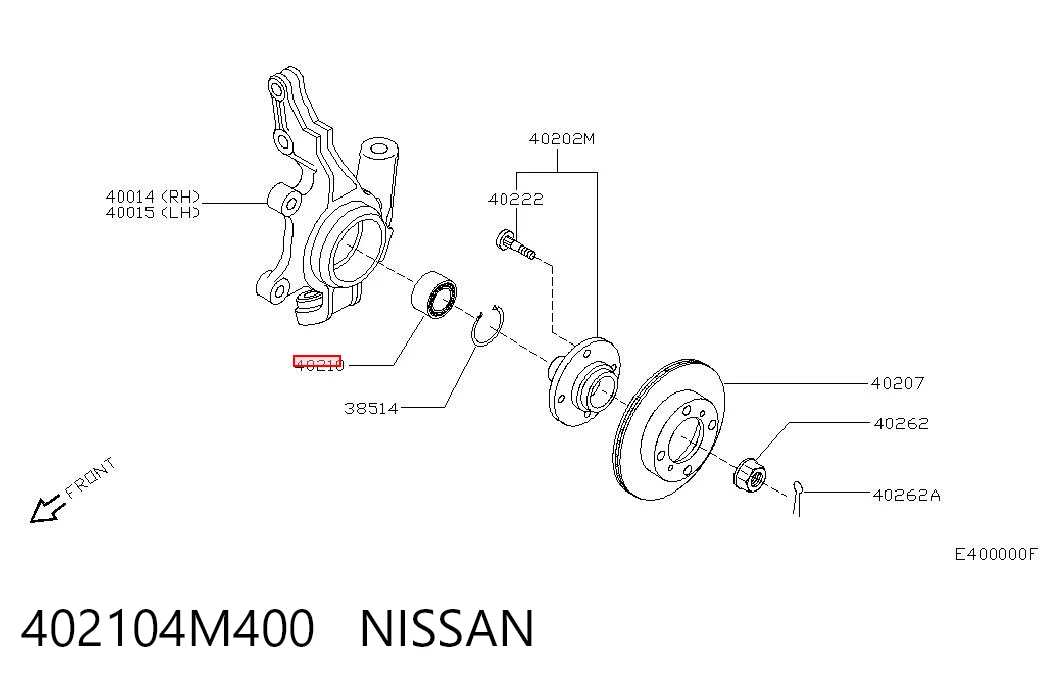  Підшипник ступиці Nissan Almera 2
