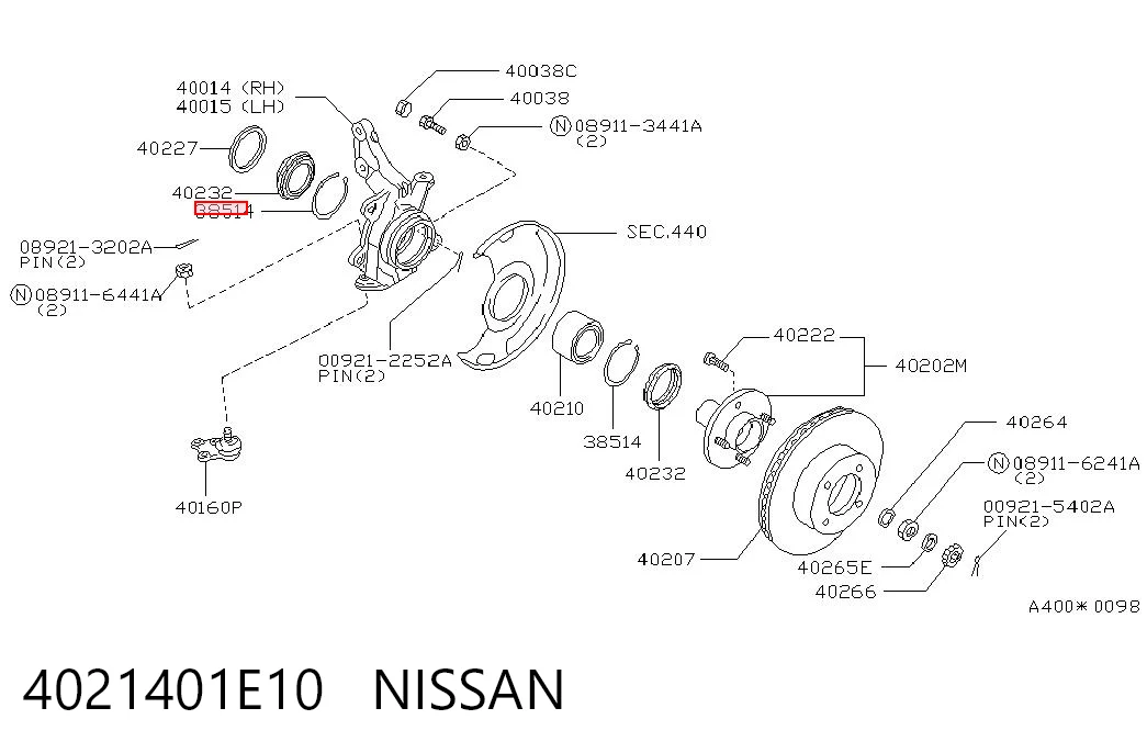 Комплект підшипник маточини передньої Nissan Bluebird седан (T72 , T12) (1985 - 1990) ціна, від 5.22 USD