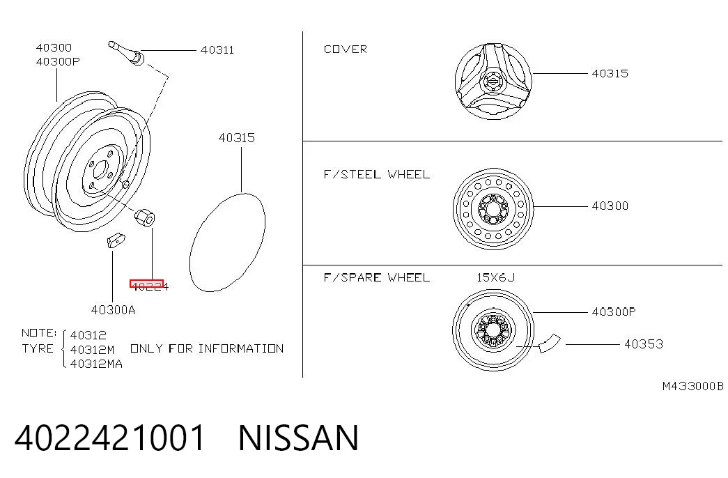 Гайка колеса на Nissan Pathfinder  R51M