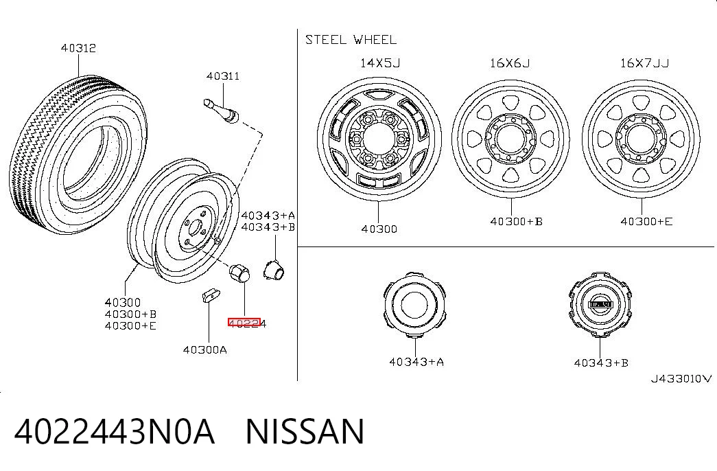 Гайка кріплення колеса Nissan Altima L33 седан (2012 - 2018) ціна, від 2.24 USD