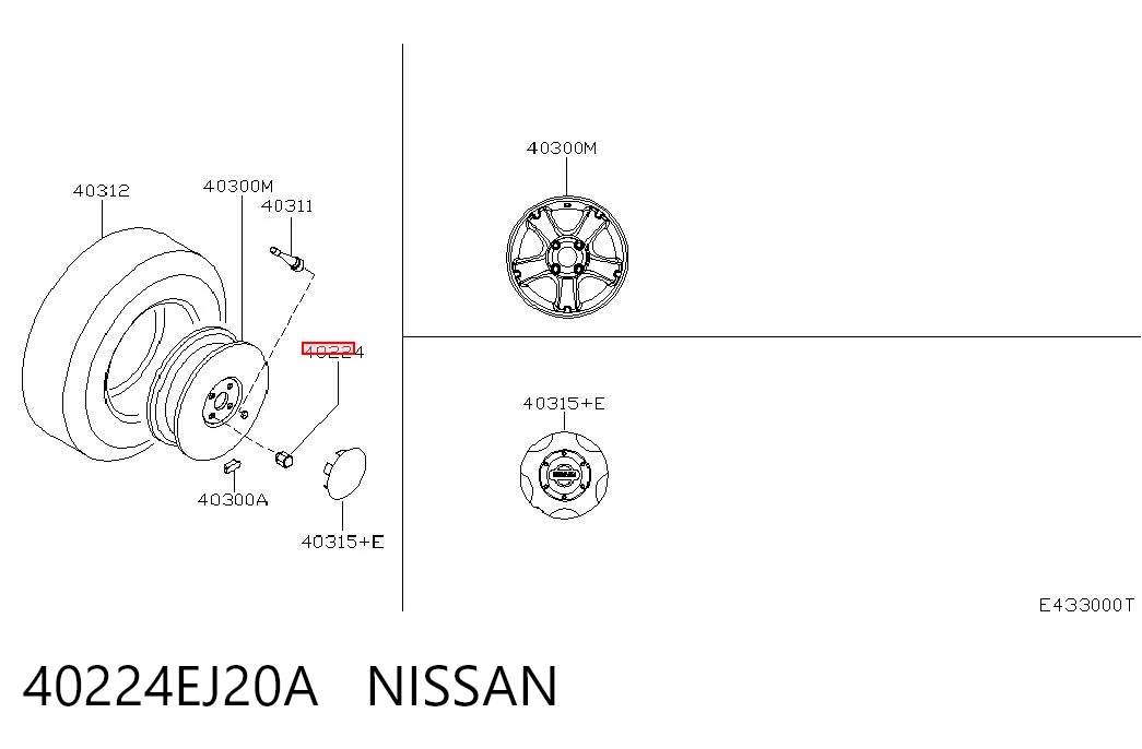 Гайка кріплення колеса Nissan Pathfinder позашляховик (R51M) (2005 - 2012) ціна, від 0.92 USD