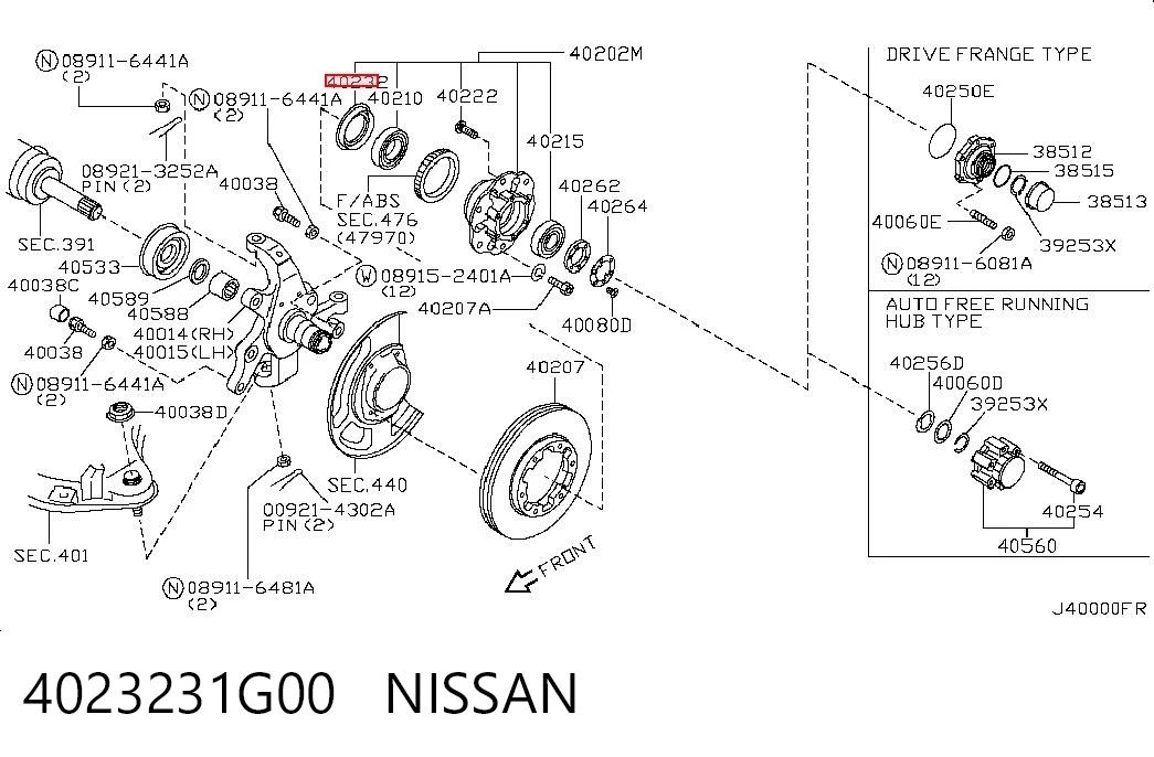 Купити 5861061400 Isuzu Сальник передньої маточини