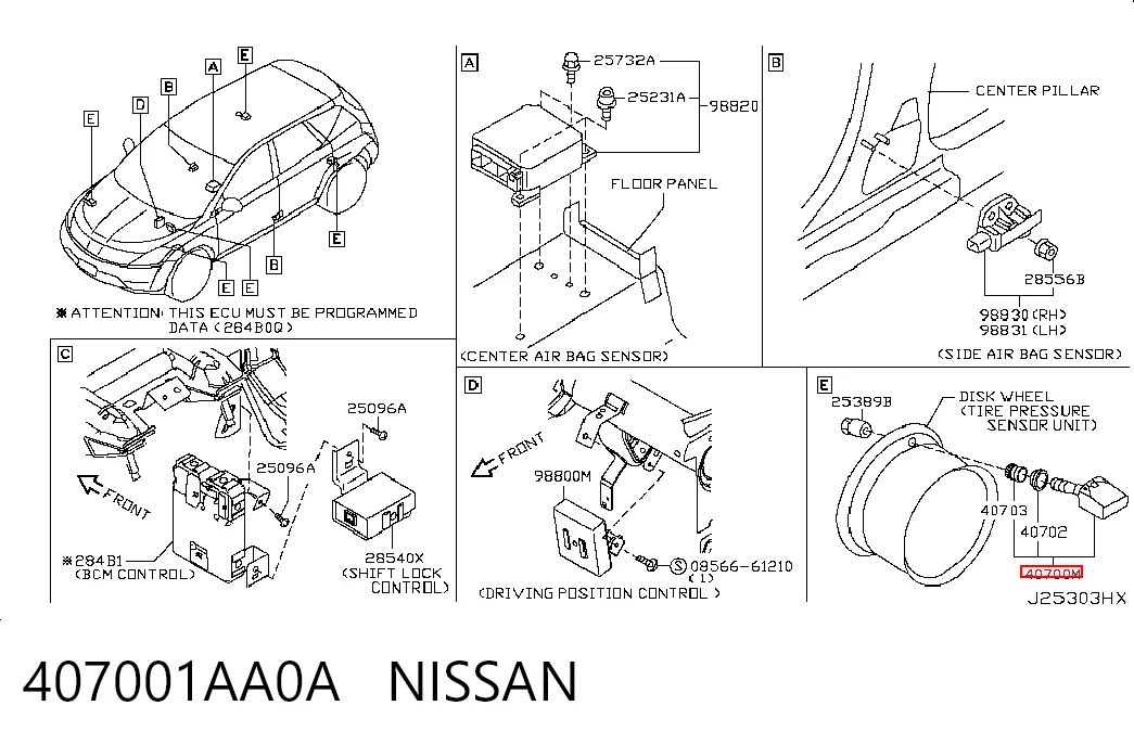 Купити Датчик тиску в шинах Nissan Armada  TA60