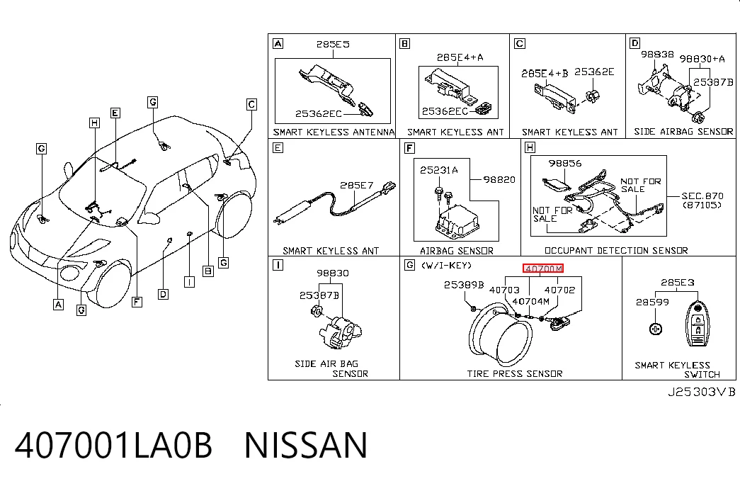 Датчик тиску повітря в шинах Nissan LEAF I