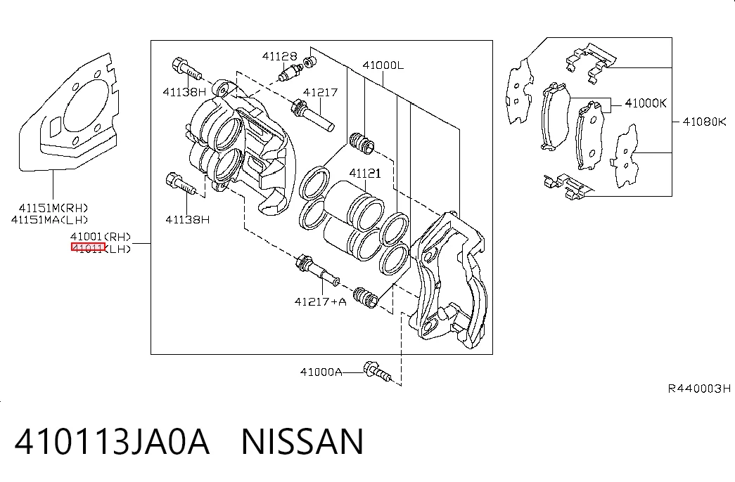 410113JA0A Nissan/Infiniti Супорт тормзной